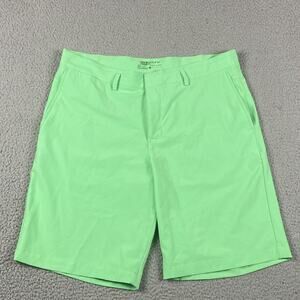 NIKE GOLF Men's 34 Dri-FIT Shorts Bright Lime Green Stretch Flat Front